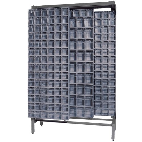 Free-Standing Tip-Out Bins Slider System, 48" W x 18" D x 77" H, 303 Drawers O-Max