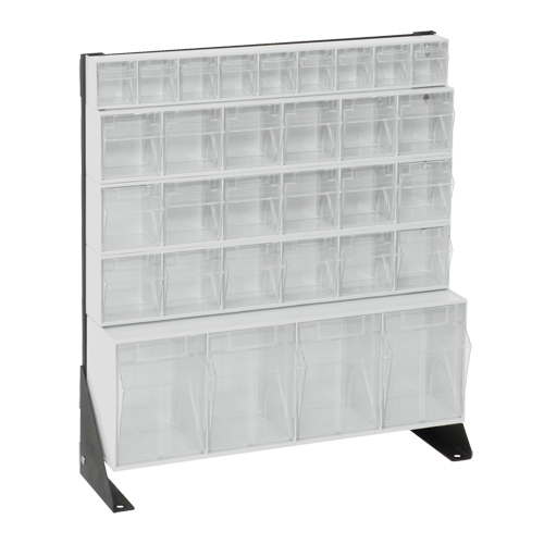 Tip-Out Bins Stand, 23-5/8" W x 8" D x 28" H, 31 Drawers O-Max