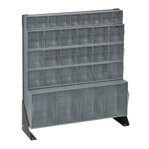 Tip-Out Bins Stand, 23-5/8" W x 8" D x 28" H, 31 Drawers O-Max