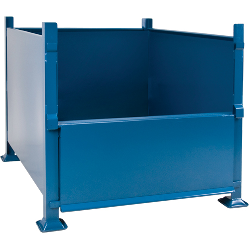 Bulk Stacking Containers, 30" H x 40.5" W x 48.5" D, 3500 lbs. Capacity O-Max