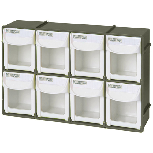 Bac basculant robuste, 11-3/4" la x 2-3/4" p x 7-7/8" h, 8 tiroirs O-Max