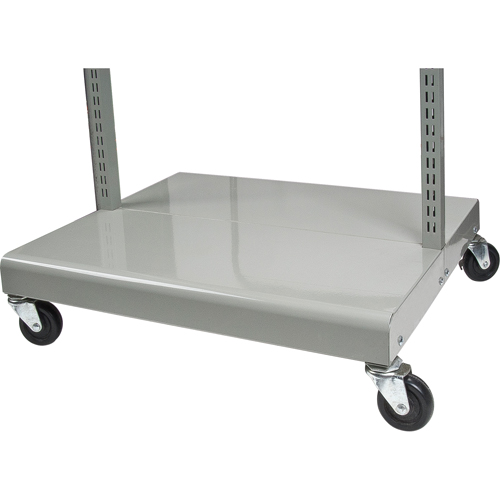 Servante mobile de bacs &agrave; plateaux inclinables - chariot seulement, &agrave; deux c&ocirc;t&eacute;s, 26-1/4" la x 22" p x 57-1/2" h O-Max