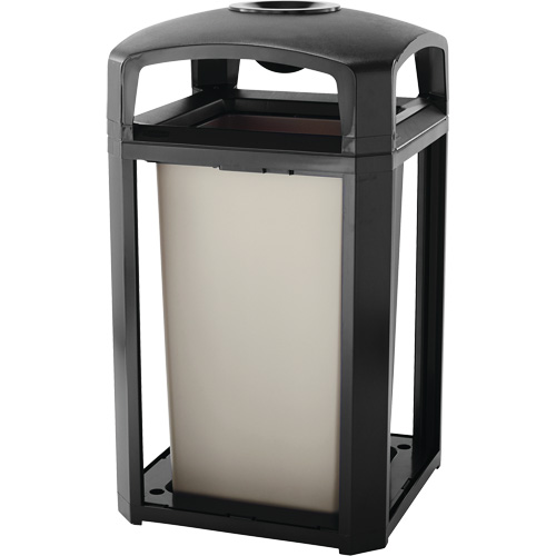 Landmark Series Classic Ash Tray & Waste Receptacle, Plastic, 50 US gal. Capacity, 46-1/2" Height O-Max