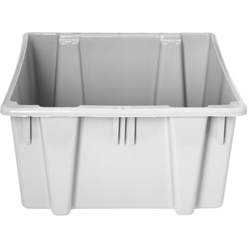 Caisse-palette empilable et emboîtable, 13" x 15,5" x 19,5", Gris O-Max