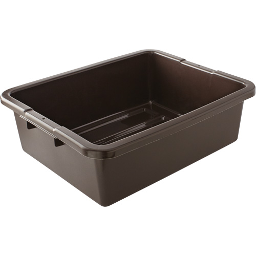 Undivided Bus/Utility Box, 7" H x 21.5" D x 17" L, Plastic, Brown O-Max