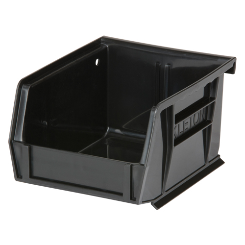 Bac empilable & &agrave; suspendre, 4-1/8" la, 3" h x 5-3/8" p, Noir O-Max