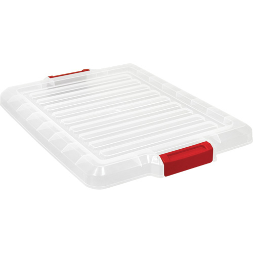 Couvercle pour contenant avec loquet en plastique O-Max