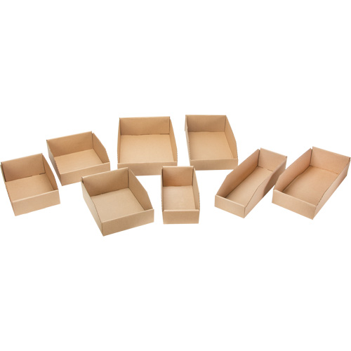 Boîtes profondes en carton ondul&eacute;, 3-3/4" la x 17-1/4" p x 4-1/2" h, Beige O-Max