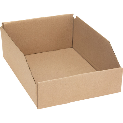 Boîtes profondes en carton ondul&eacute;, 8-3/4" la x 11-1/4" p x 4-1/2" h, Beige O-Max