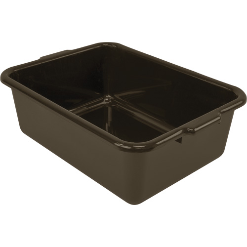 Bac d'entreposage tout usage &agrave; fond plat, 7" ha x 15" p x 21" lo, Plastique, Brun O-Max