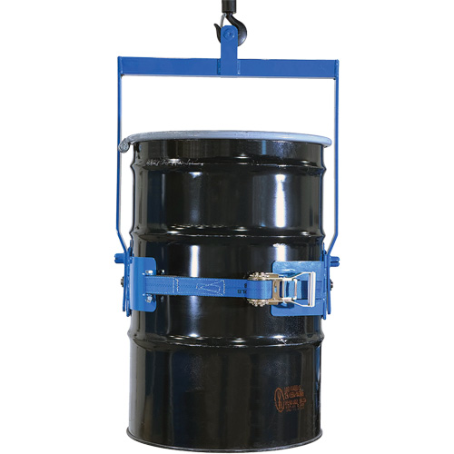 Ensemble de l&egrave;ve-baril manuel inclinable, Baril de 55 gal. US (45 gal. imp.), Capacit&eacute; 800 lb/363 kg O-Max