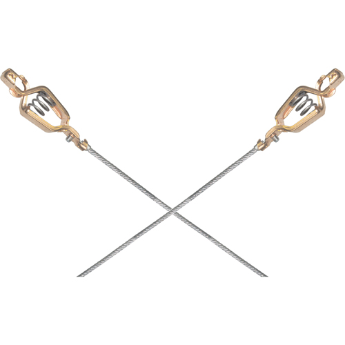 Light-Duty Bonding & Grounding Wire Assemblies - Two Alligator Clips O-Max