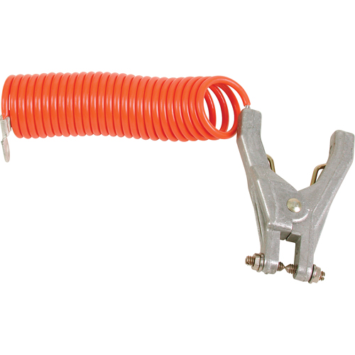 Pinces de mise &agrave; terre a/c&acirc;ble torsad&eacute;, Longueur 120" O-Max