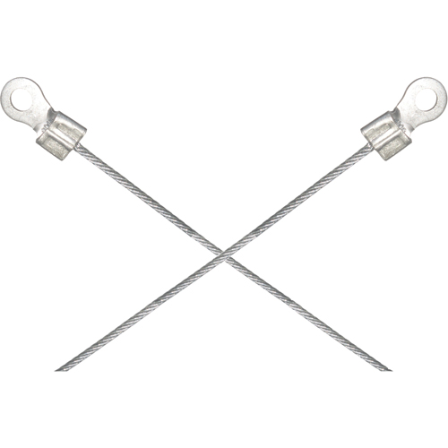 Light-Duty Bonding & Grounding Wire Assemblies - Two 1/4" Terminal Connectors O-Max