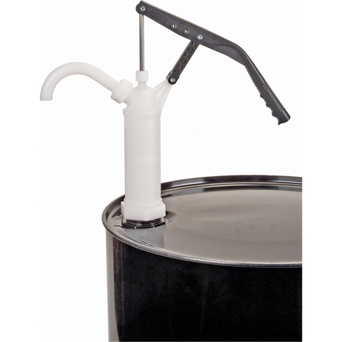 Pompe &agrave; baril de type levier, PTFE, 14 oz/course, Pour barils de 5-55 gal. O-Max