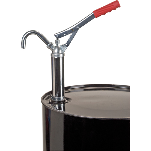 Pompe &agrave; baril de type levier, Acier, 11 oz/course, Pour barils de 30-55 gal. O-Max