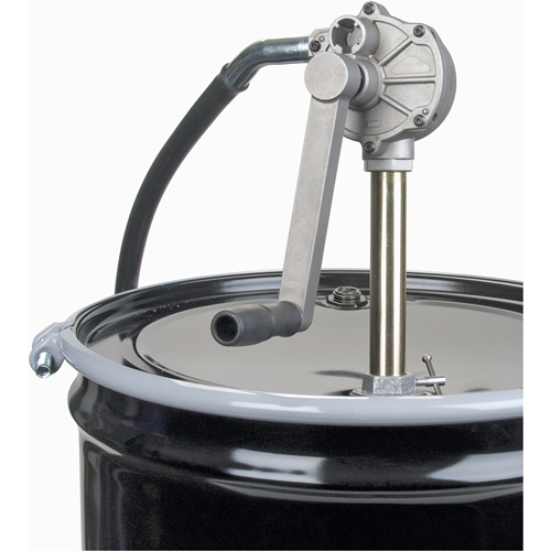 Pompes rotatives pour barils, Aluminium, Pour capacit&eacute; 15-55 gal., 6-3/4 oz par r&eacute;volution O-Max