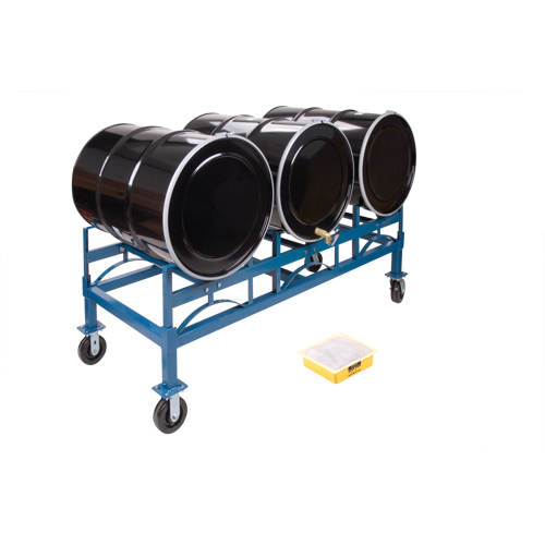 Drum Stacking Rack, 3 Drums, 2400 lbs. Capacity, 71-1/2" W x 30" D x 12-1/2" H O-Max