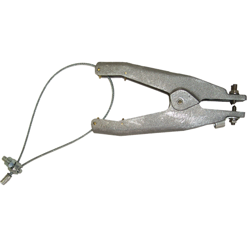 Static Grounding Clamp (GAT Series), Cast Aluminum Body Material, Stainless Steel Cup Point Material, 1 Isolated Point Configuration, 1-1/4" Max. Opening O-Max
