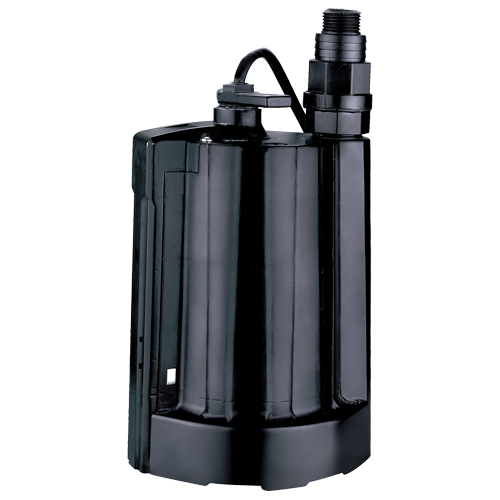 Pompe utilitaire submersible automatique, 1/3 CV, 2160 gal./h, 115 V, 4 A O-Max
