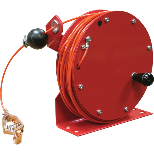 G 3000 Static Discharge Grounding Reel, 100' Length, Heavy-Duty O-Max