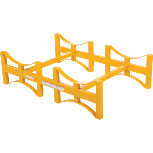 Porte-barils empilable en acier, 2 barils, Capacit&eacute; de 1600 lb, 45-1/2" la x 29-7/8" p x 12-3/4" h O-Max