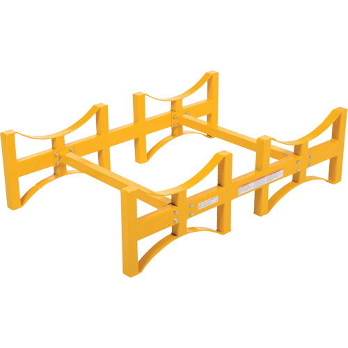 Porte-barils empilable en acier, 2 barils, Capacit&eacute; de 1600 lb, 45-1/2" la x 29-7/8" p x 12-3/4" h O-Max
