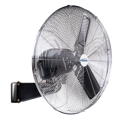 Ventilateur mural oscillant, Industriel, Dia 30", 3 vitesses O-Max