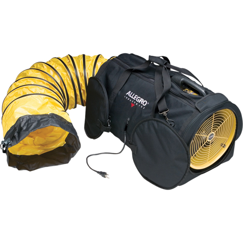 Ventilateurs axiaux  Air Bag  ALLEGRO INDUSTRIES, 1/2 CV, 1800 pi³/min O-Max