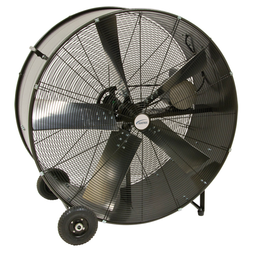 Heavy-Duty Fixed Belt Drive Drum Fan, Industrial, 2 Speed, 42" Diameter O-Max