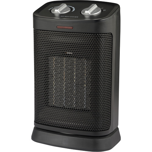 Oscillating Heater, Ceramic, Electric, 5200 BTU/H O-Max
