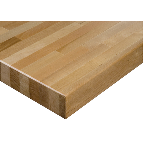 Laminated Hardwood Workbench Top, 60" W x 24" D, Square Edge, 1-3/4" Thick O-Max