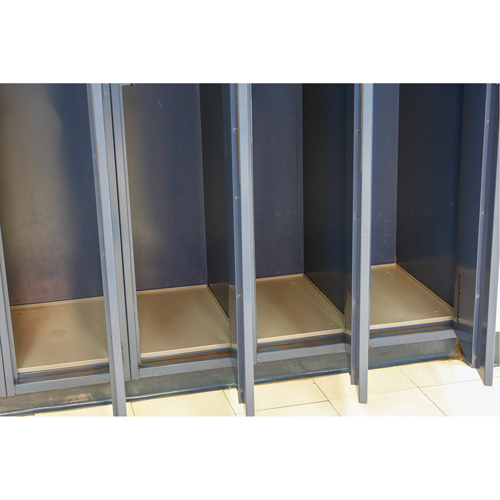 Locker Base Insert, Fits Locker Size 15" x 18", Dark Grey, Plastic O-Max