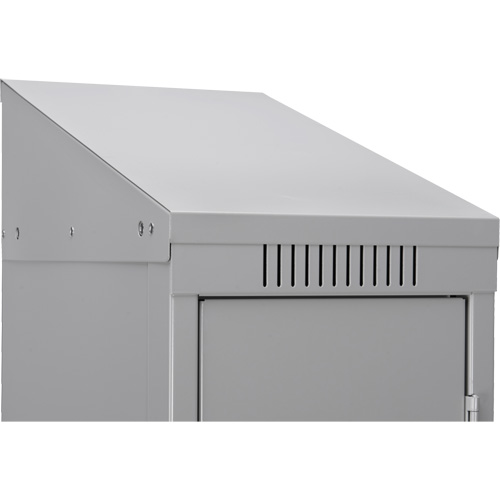 Petits casiers Clean Line, 6 niveaux, Bloc de 4, 48" x 18" x 82", Acier, Charbon, Rivet (assembl&eacute;) O-Max