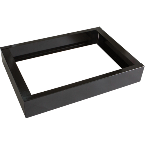Base encastr&eacute;e pour casiers robustes enti&egrave;rement soud&eacute;e Concorde, 2 Blocs, 4" lo x 24" la x 17" p, Noir, Acier O-Max