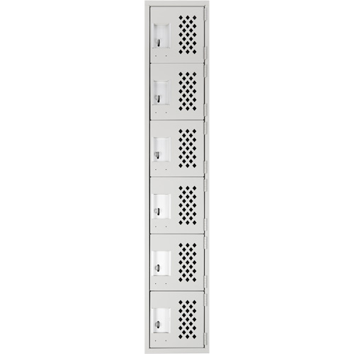 Clean Line Lockerettes, 6 -tier, 18" x 72" x 12", Steel O-Max