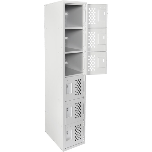 Clean Line Lockerettes, 6 -tier, 18" x 72" x 12", Steel O-Max