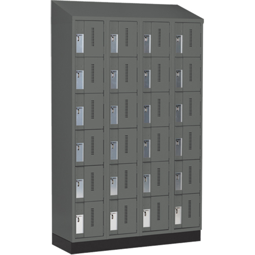 Casiers robustes Concorde, 6 niveaux, Bloc de 4, 48" x 18" x 82", Acier, Charbon, Soud&eacute; (assembl&eacute;) O-Max