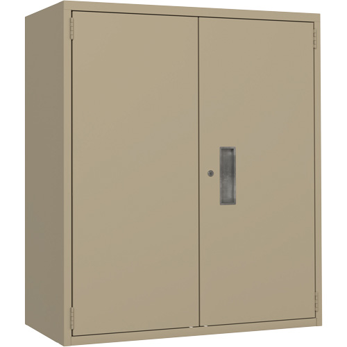 Armoire de rangement Lo-Boy, Acier, 2 Tablettes, 40" h x 36" la x 18" P, Beige O-Max