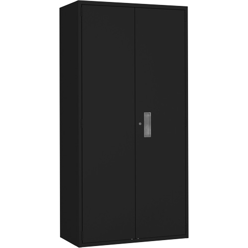 Armoire garde-robe, Acier, 36" la x 18" p x 72" h, Noir O-Max