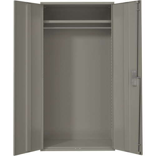 Armoire garde-robe, Acier, 36" la x 18" p x 72" h, Gris O-Max