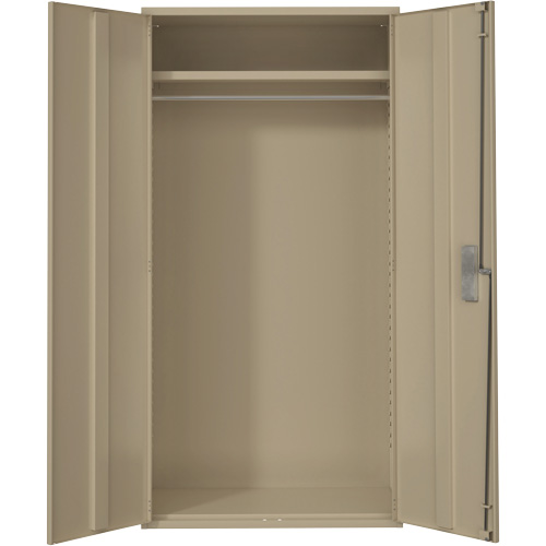 Armoire garde-robe, Acier, 36" la x 18" p x 72" h, Beige O-Max