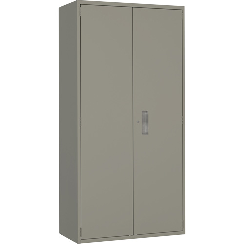 Armoire de rangements combin&eacute;s, Acier, 6 Tablettes, 72" h x 36" la x 18" P, Gris O-Max