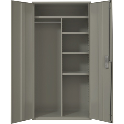 Armoire de rangements combin&eacute;s, Acier, 6 Tablettes, 72" h x 36" la x 18" P, Gris O-Max