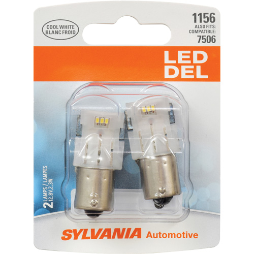 1156 Mini Automotive Bulb, LED, 12.8 W/2.3 W, White O-Max
