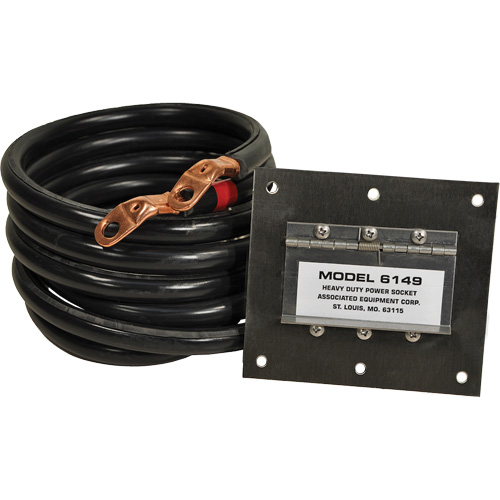 Panneau de douille polaris&eacute;e robuste en acier inoxydable &agrave; brancher, 1 AWG, C&acirc;ble 5' O-Max