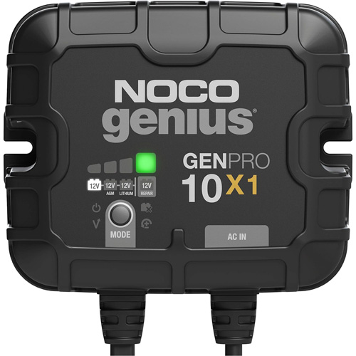 Chargeur de batterie embarqu&eacute; &agrave; 1 sortie de 10 amp&egrave;res GenPro10X1 Genius O-Max