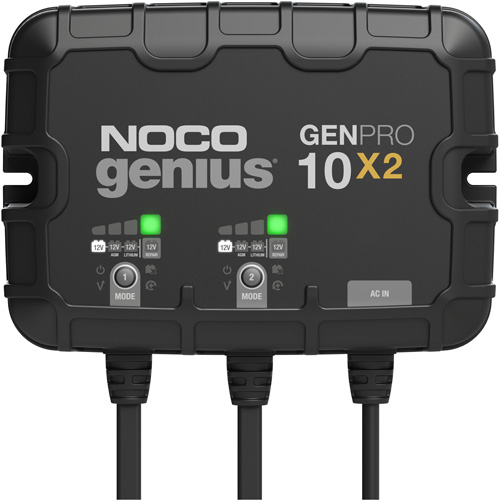 Genius&reg; GenPro10X2 2-Bank, 20-Amp On-Board Battery Charger O-Max