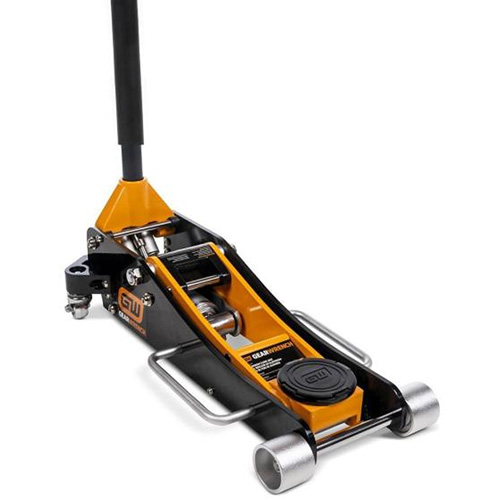 Aluminum Racing Jack, 2 Ton(s) Capacity, 3-1/4" Lowered, 18-1/2" Raised, Manual Hydraulic O-Max