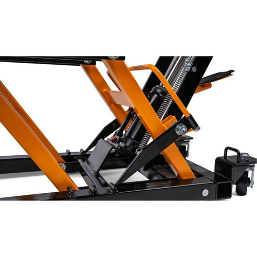 ATV and Motorcycle Jack, 0.75 Ton(s) Capacity, 4-2/3" Lowered, 14-1/2" Raised, Manual Hydraulic O-Max